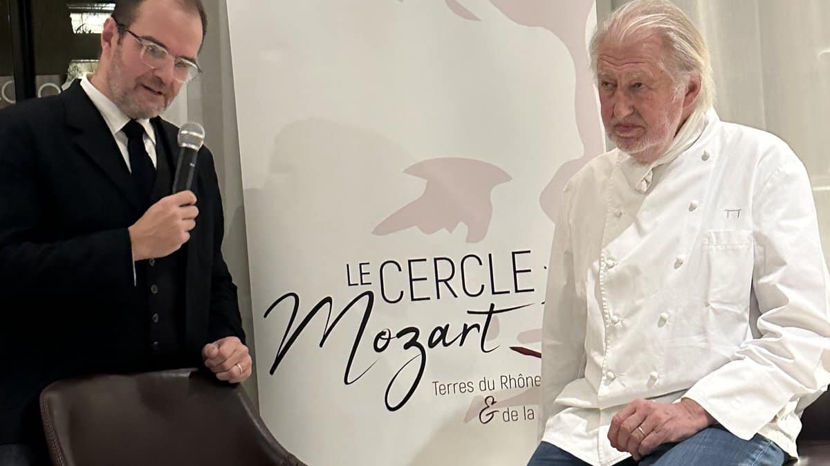 Le Chef Pierre Gagnaire face au Cercle Mozart des Terres du Rhône et de la Méditerranée (Nîmes) © Objectif Gard